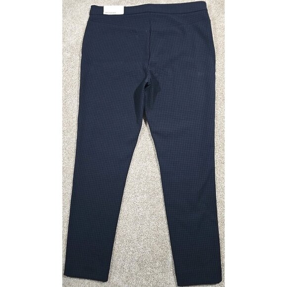Ann Taylor The Chelesa Pants Skinny Leg Ankle High Rise Blue & Black Check Sz 12 - Picture 12 of 12